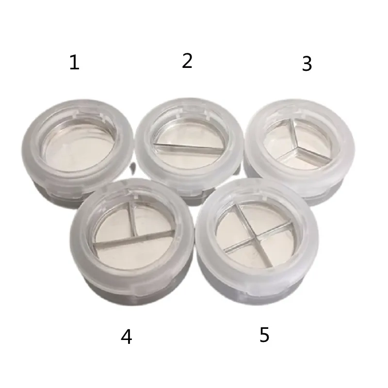 

50pcs Empty Plastic Frost Eye Shadow Box 26mm All Clear Round Skylight Cosmetic Container Makeup Blush Lipstick Refillable Case