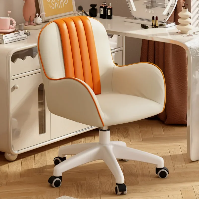 

Nordic Computer Chair Girls Bedroom Makeup Chair Dormitory Writing Gamer Chair Sedentary Comfortable Lifting Swivel Chair