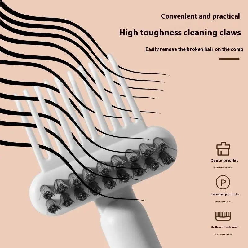 2 في 1 فرشاة شعر مشط تنظيف فرشاة نظافة أشعل النار مشط جزءا لا يتجزأ من أداة مزيل الأوساخ الشعر لإزالة غبار الشعر استخدام الصالون المنزلي #5