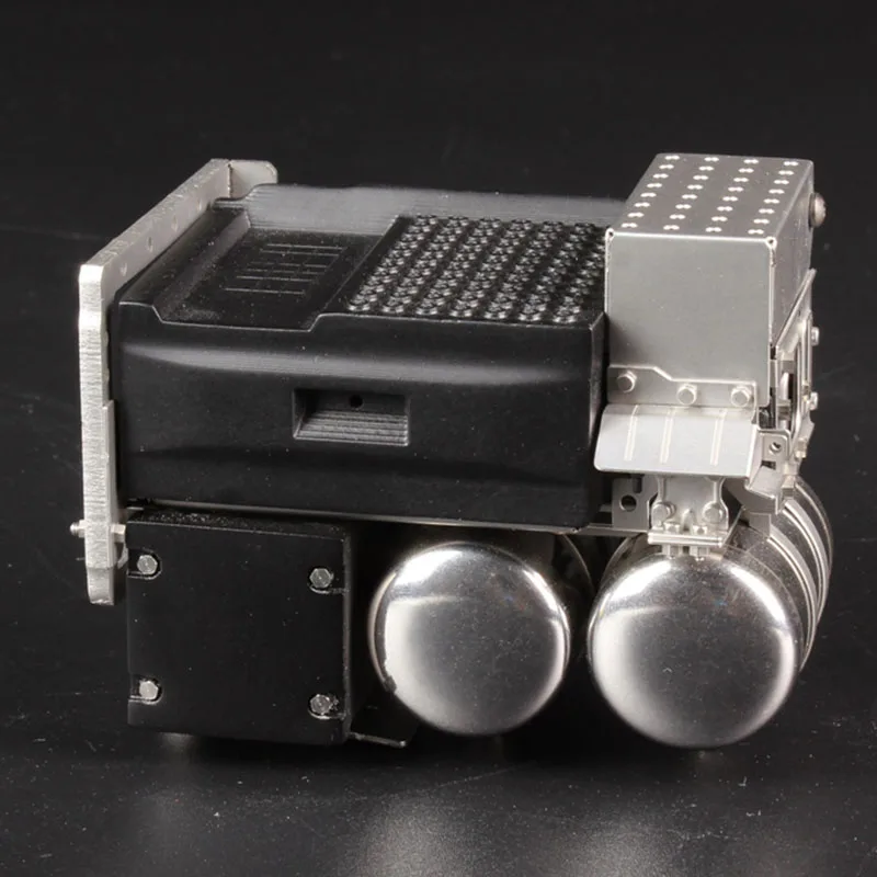 กล่องแบตเตอรี่จำลองโลหะขนาด 1:14 จำนวน 1 ชิ้น อุปกรณ์เสริมสำหรับรถบรรทุก Tamiya RC รุ่น VOLVO FH16 56360