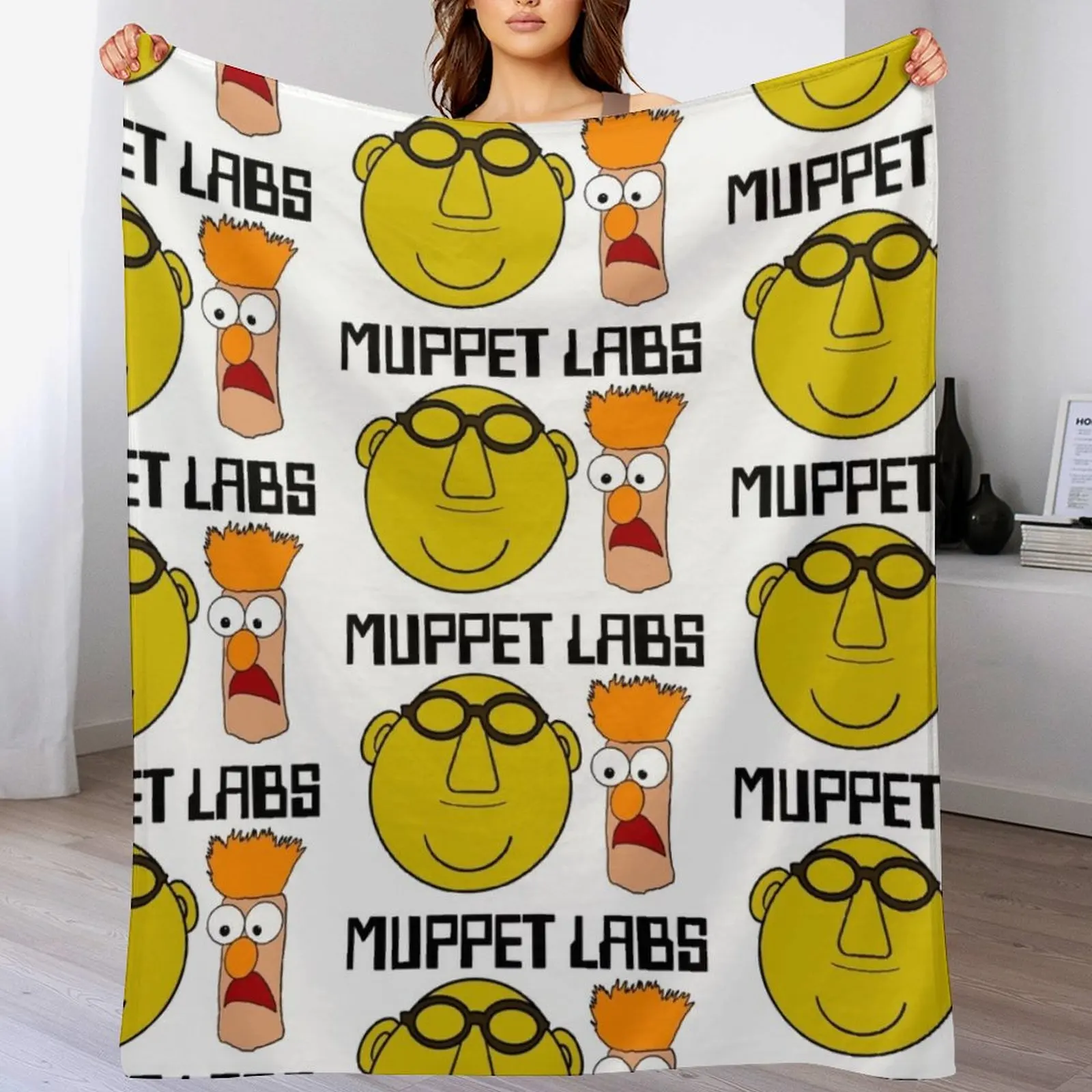 

The Muppets - Dr. Bunsen Honeydew & Beaker Muppet Labs Throw Blanket Year Round Soft Comfortable Blanket for Home