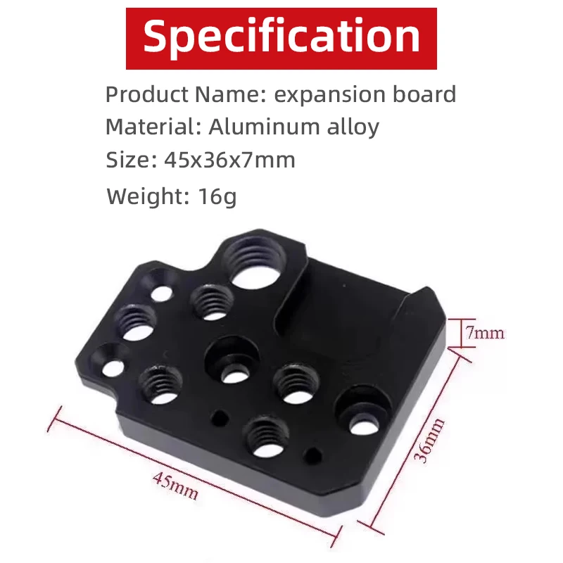 Металлический держатель для монитора для DJI Ronin S SC RS2 RSC2 RS3, удлинитель монтажной пластины мини-карданного подвеса, стабилизатор камеры с отверстием 1/4 дюйма, 3/8 дюйма