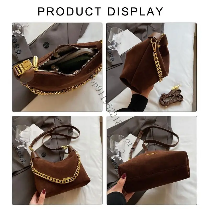 

Women's Crossbody Purse with Adjustable Strap Zippered Pockets Underarm Bags Shoulder Bag for Travel and Daily Use 066F