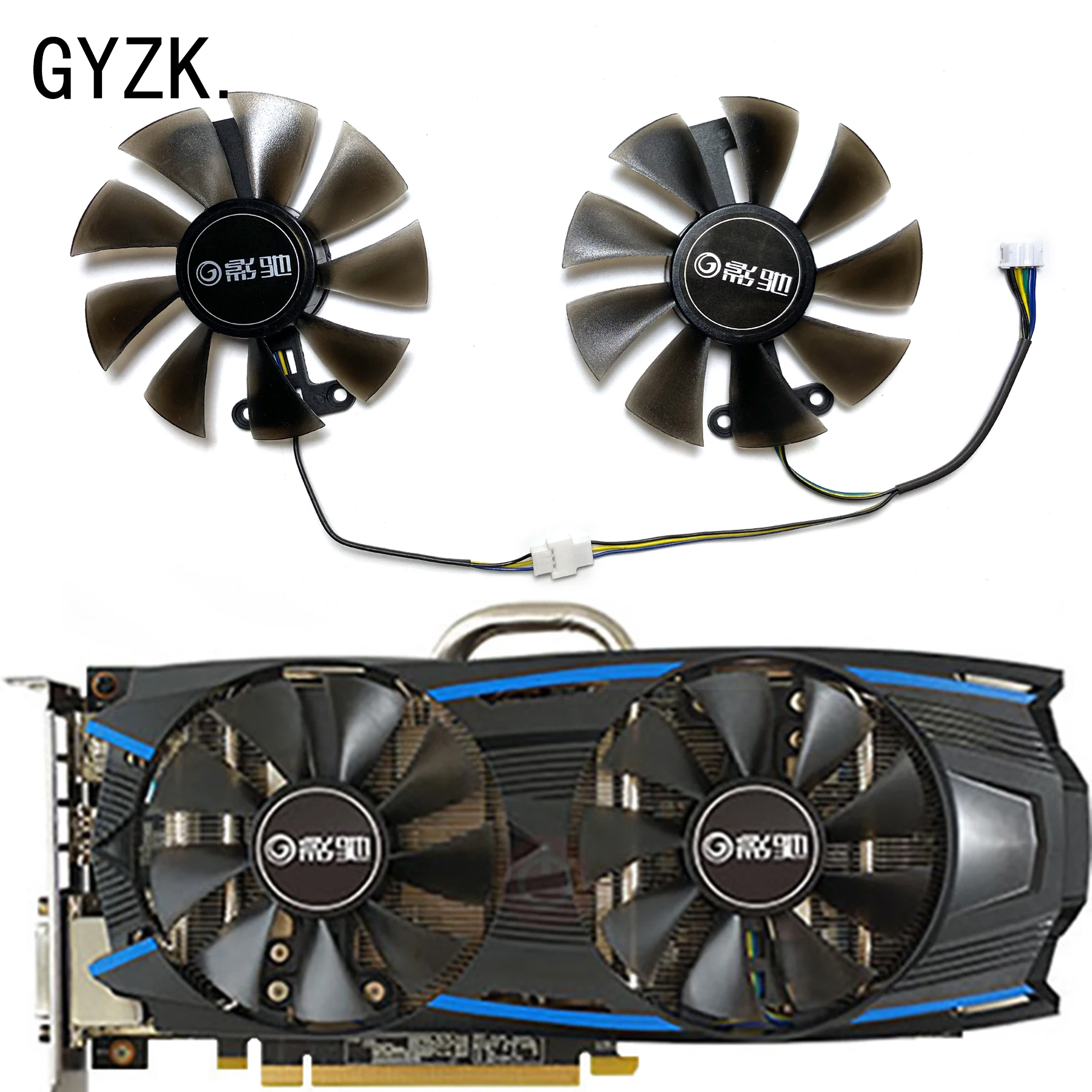 New For GALAX GeForce GTX1060 1063 960 950 EXOC OC Graphics Card Replacement Fan GA91S2U