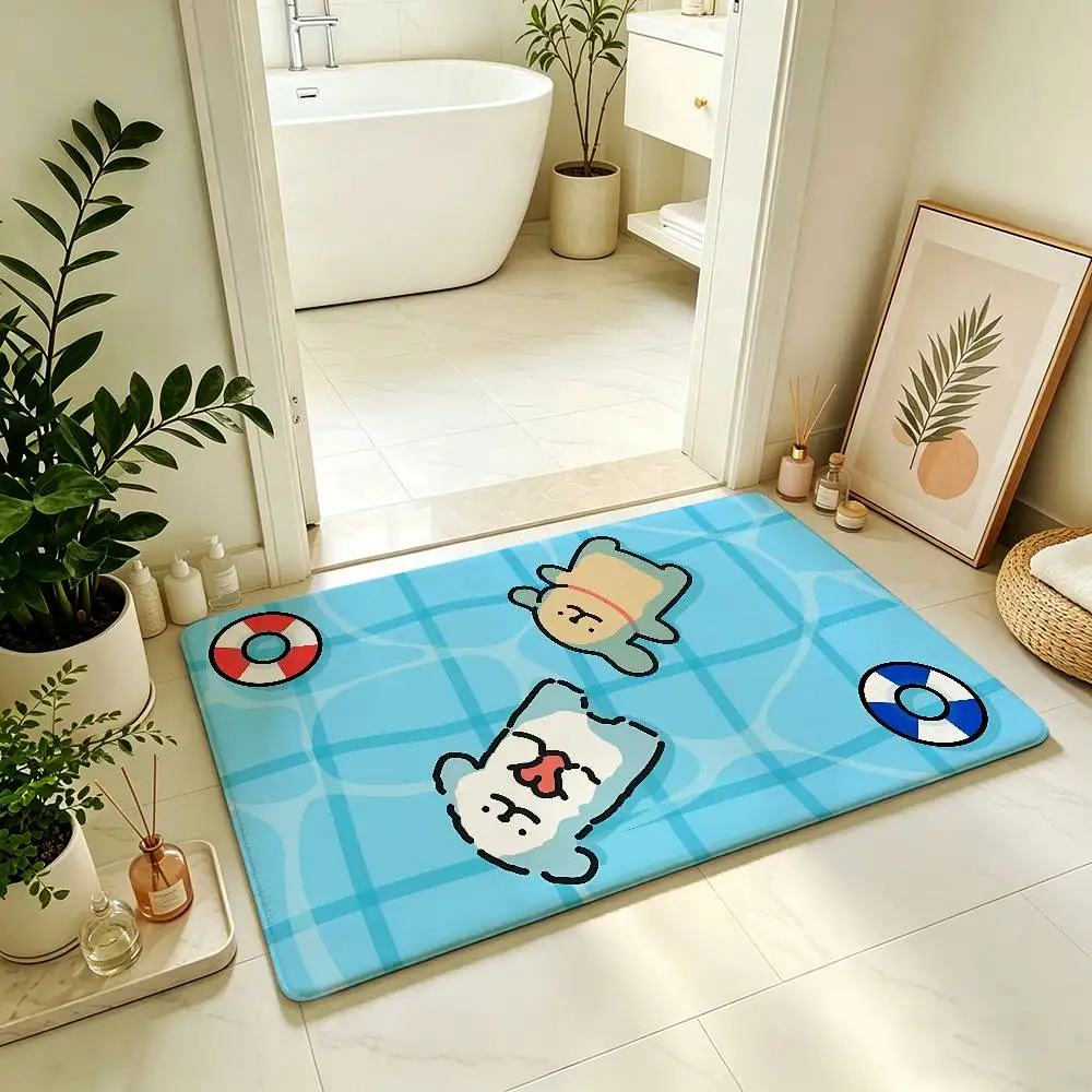 Cute M-Maltese Carpet Bathroom Anti-slip Mat Door Mat Home Decoration Mat Entrance Door Mat Scratch-resistant Door Mat