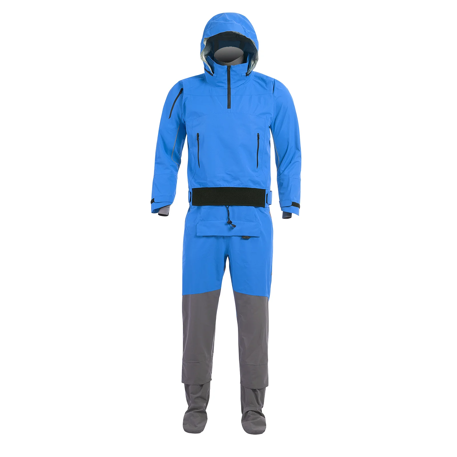 

Rafting Kayak Dry Suit Fabric with Hood, Breathable, Waterproof Dry Suit, Diving, Sailing, Fishing, MD59