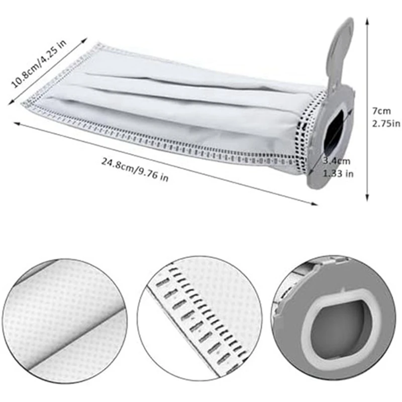 Sacos filtrantes sem fio aspirador, Acessórios de substituição, FP7 Premium, Vorwerk Kobold VK7