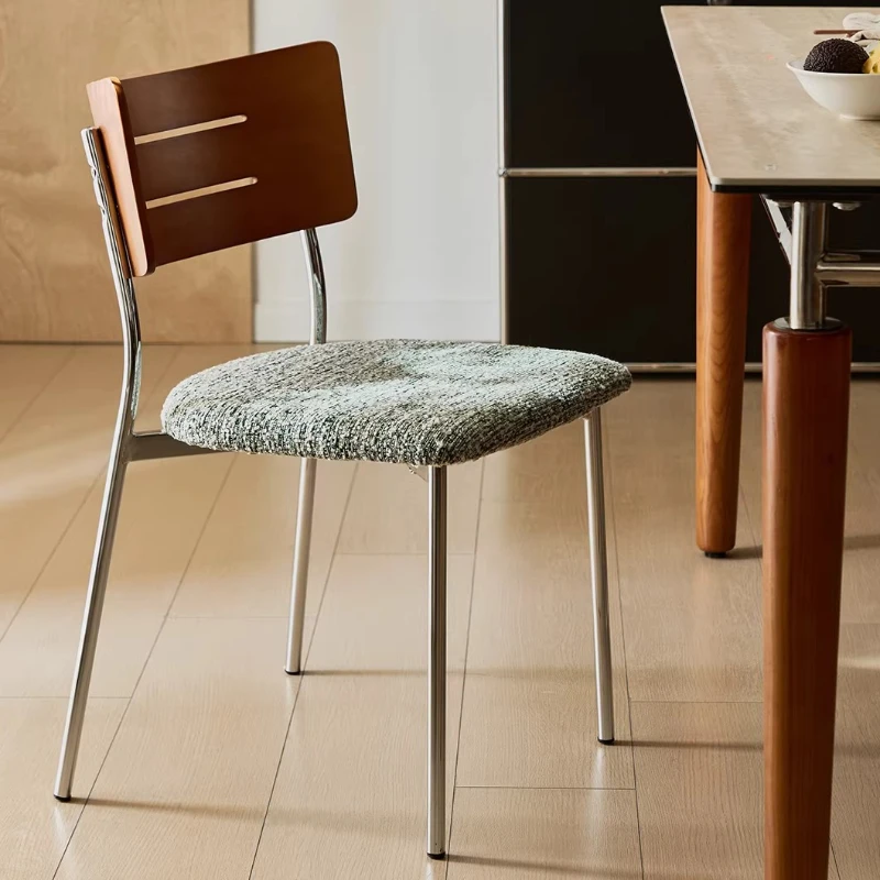 Restaurant Bedroom Café Chairs Vanity Leisure Kitchen Nordic Café Chairs Multifunctional Metal Furniture Kaffebänk MH40KFY