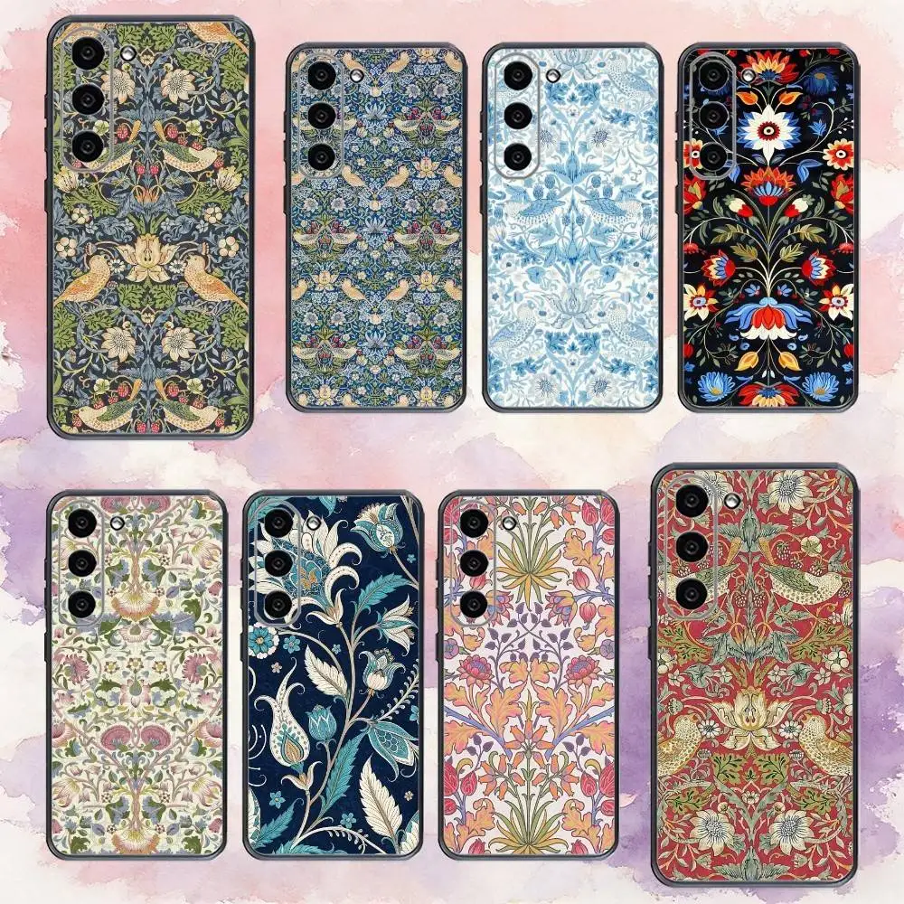 William-m Morris-s Thief Design   Phone Case For Samsung Galaxy A73,A72,A71,A70,A53,A52,A51,Others Soft Black Cover