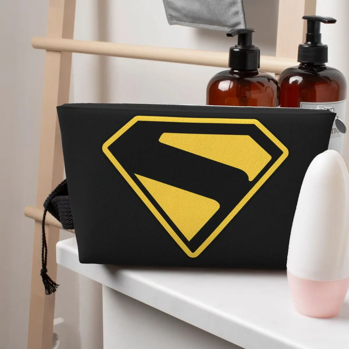 

Superman Women Cosmetic Bag Travel Makeup Organizer Pouch Toiletry Storage Dopp Kit Box