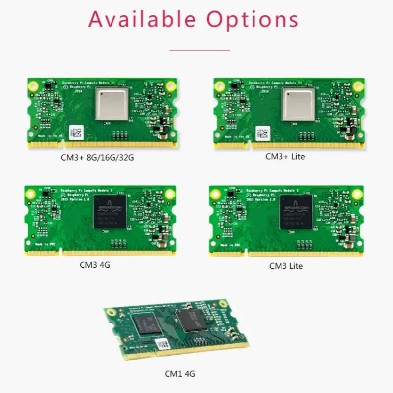

Вычислительный модуль Pi 3 CM3 + Lite/8 ГБ/16 ГБ/32 ГБ флэш-памяти eMMC Broadcom, CM3 CM1 CMIO