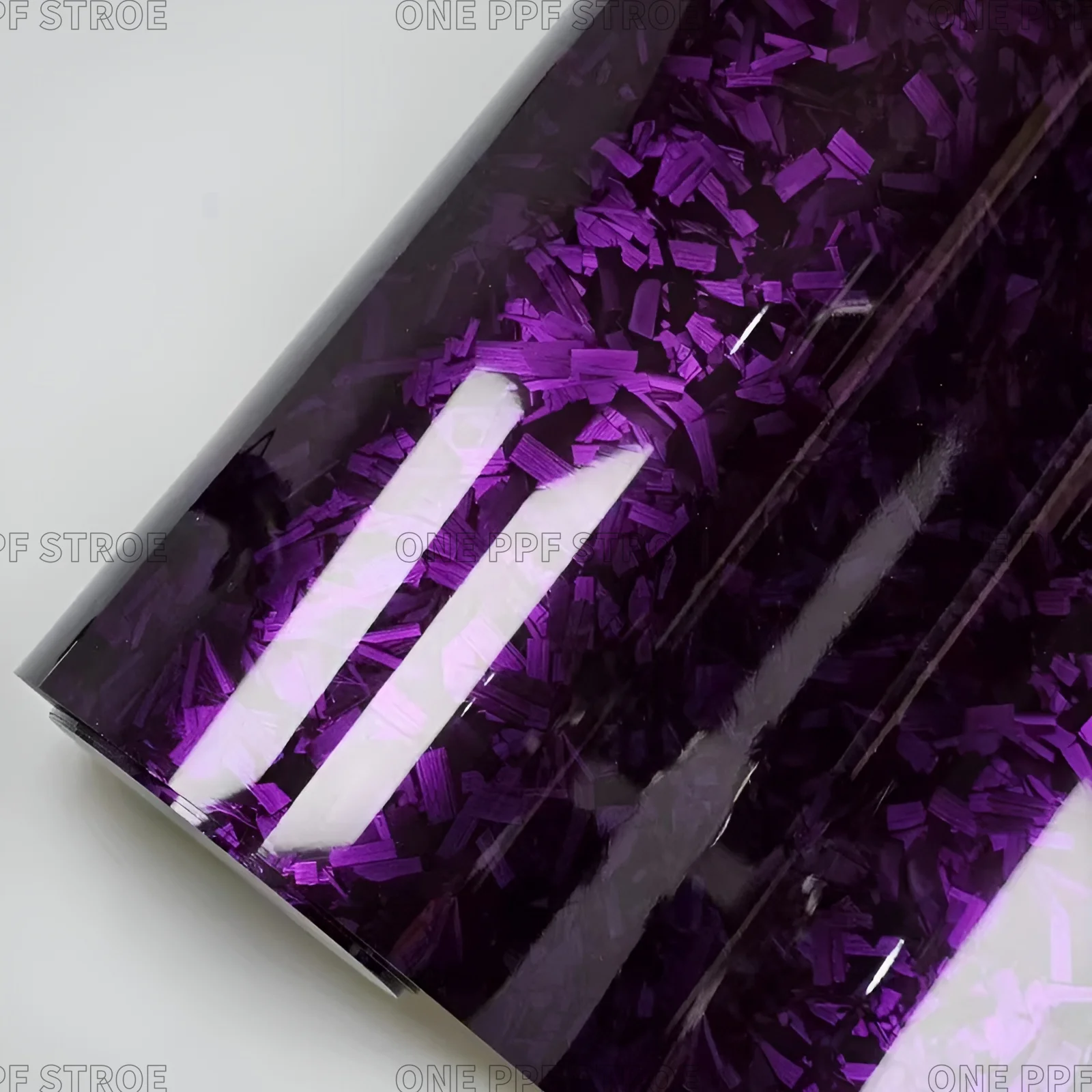 Carbon Fiber Film Glossy Purple Car Body Film Forged Carbon Vinyl Wrap Film Self Adhesive Decal Sticker for Car Accessories
