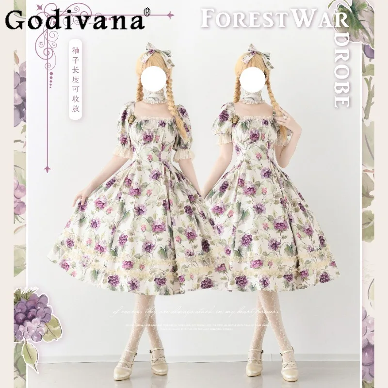 

Japanese Original Spring Summer New Vintage Classic Elegant CLA Dress 2026 New Lolita Sweet Girl Short Sleeve Dress