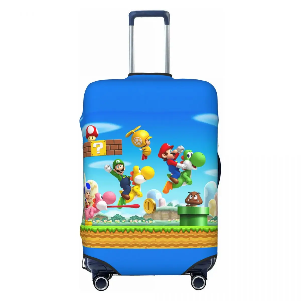 

Custom Cartoon Game Luigi Bors Marios Suitcase Cover Dust Proof Luggage Protective Covers for 18-32 inch