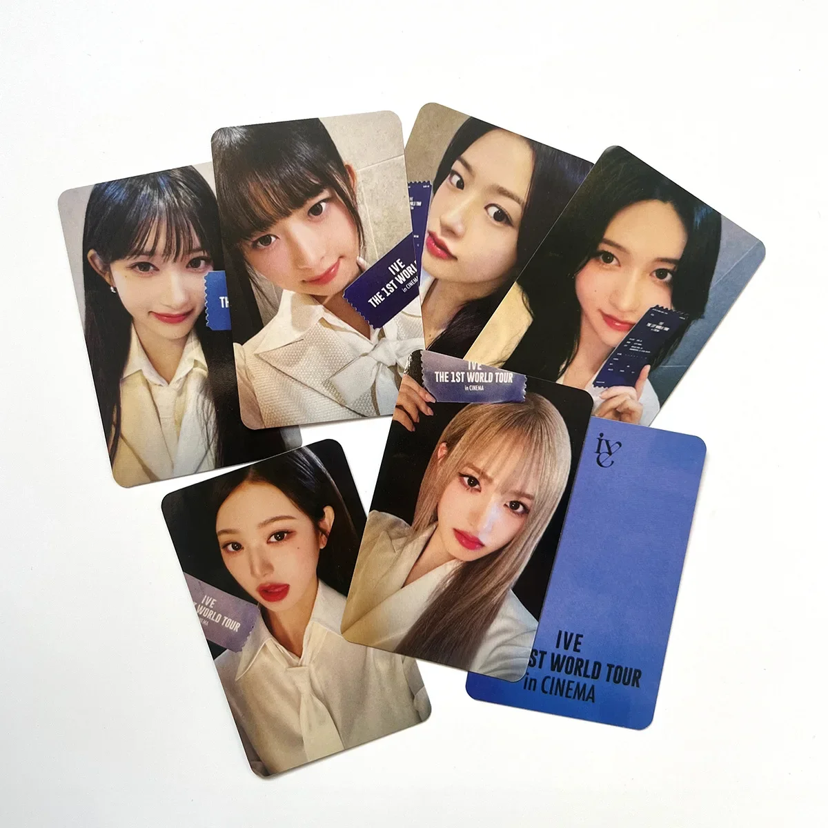 6pcs/set Kpop Girls Group IVE The 1st World Tour Photo Card LOMO Card Yujin Gaeul Wonyoung LIZ Rei Leeseo Fans Collection Gift