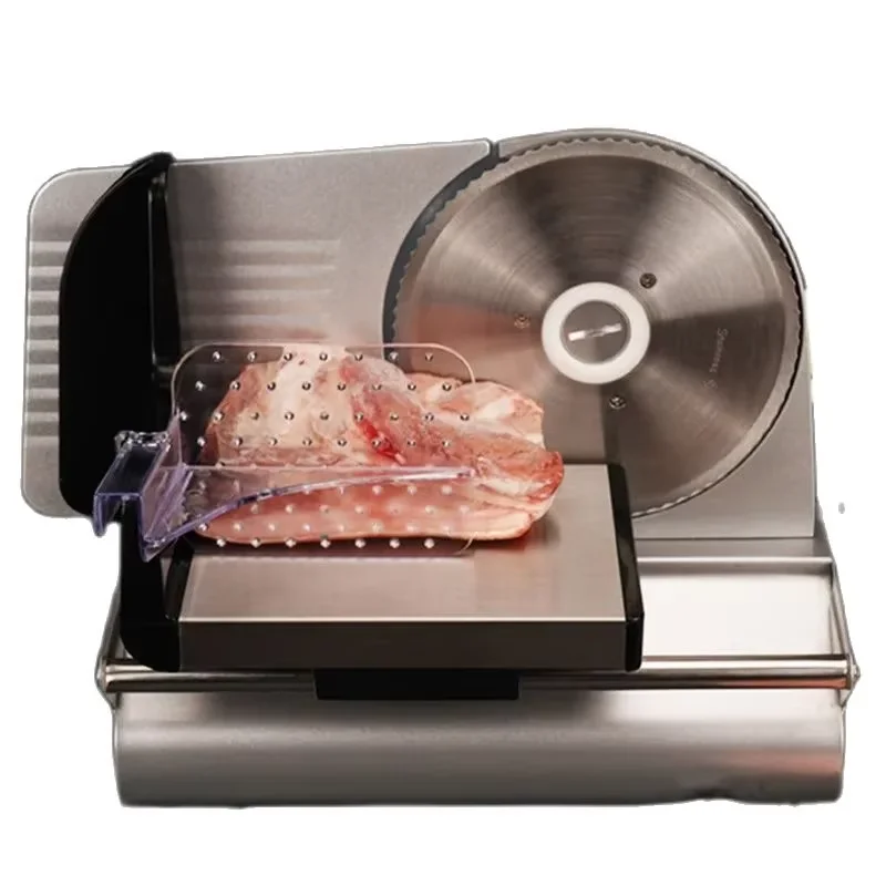 

220V Electric Meat Slicer Commercial Automatic Mutton Beef Lamb Cutter Stainless Steel Vegetable Bread Slicing Machine