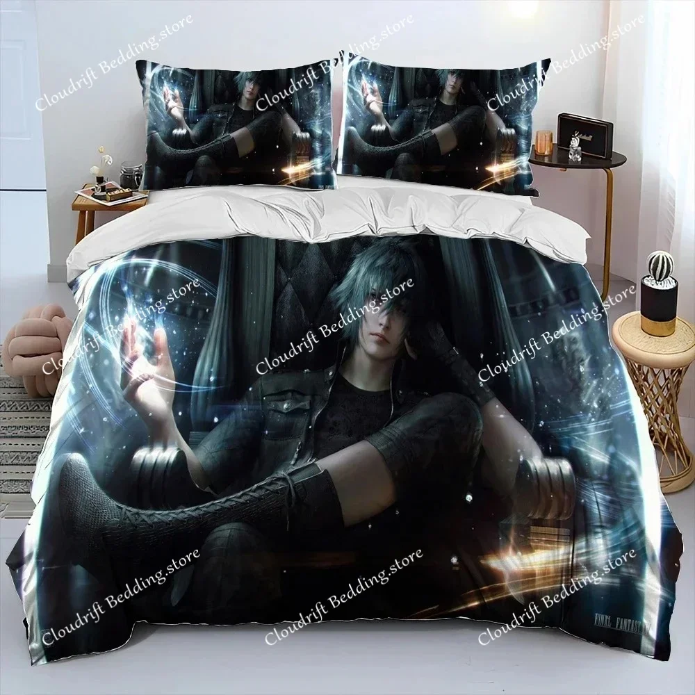 Bedding Decor 3D Print Final Fantasy Series Games Bedding Set Duvet Cover Bed Set Quilt Cover Pillowcase Comforter king Queen Si