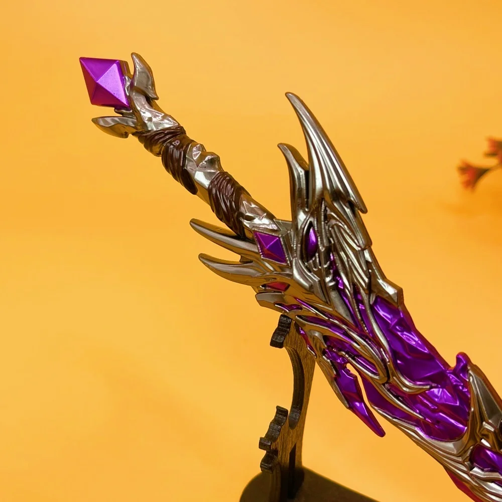 11.4inch Peace Katana Metal Damascus Real Japanese Katana Original Samurai Sabre Safe Sword Purple Ninja Knife Blade Toy Gift