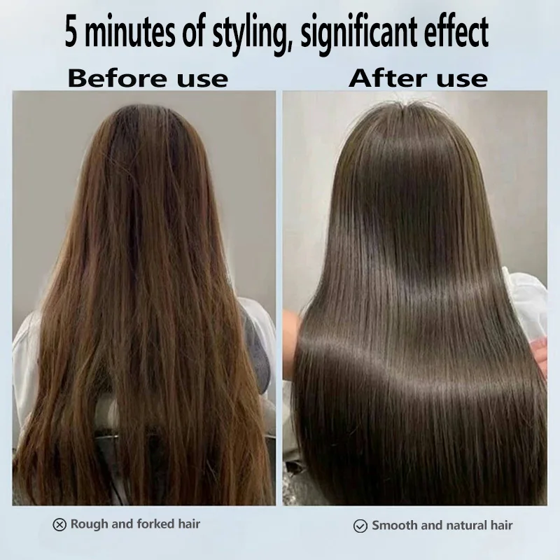 Professional 2-in-1 Styling Tool Hair Straightener & Hair Dryer Heat-Up Hair Flat Iron Negative Ion Iron Household Hair Dryer