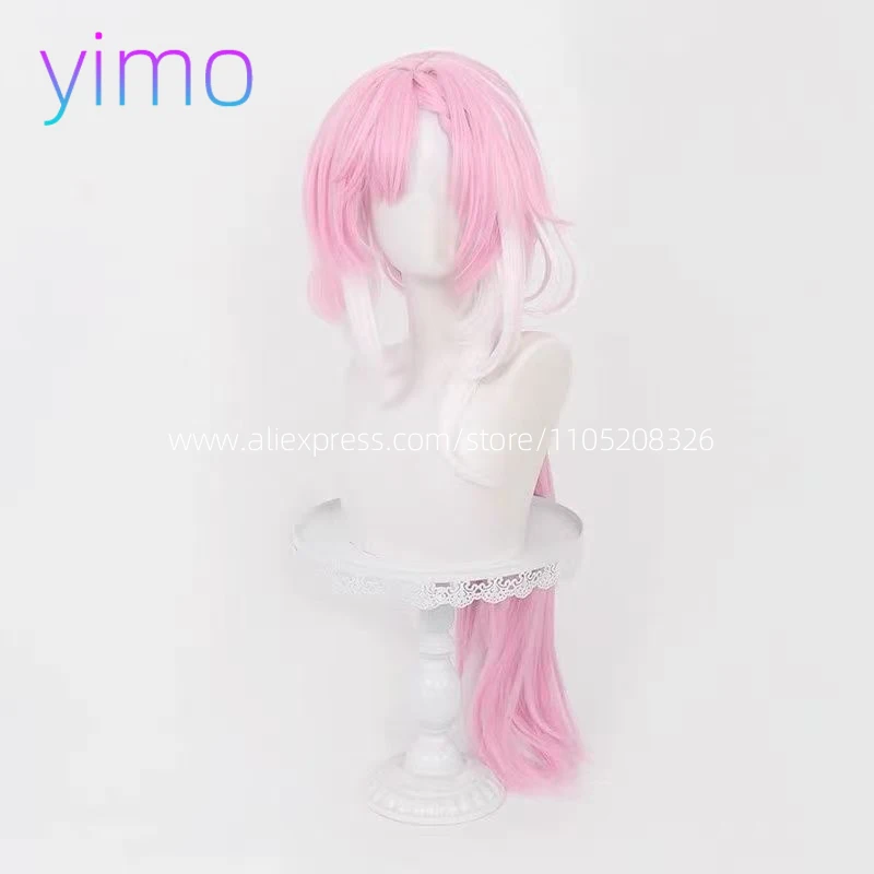 Juego Honkai Impact 3 Elysia Cosplay peluca nuevo Realm Elysian Ellie Miss Pink Elf Erishia Cosplay pelo para fiesta de Halloween adulto