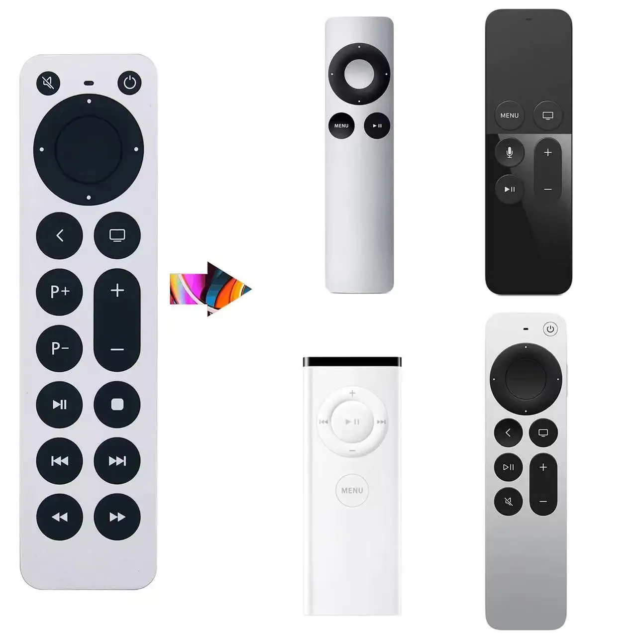 

Universal Smart Remote Control for Apple TV 4K Four-in-One Compatible with TV1 TV2 TV3 TV4 TV5 TV6