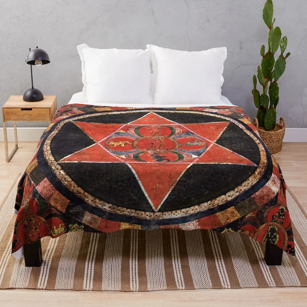 Mandala 89 Vajravarahi Five Deity Mandala Throw Blanket for babies Multi-Purpose Decorative Sofas Bed Blankets