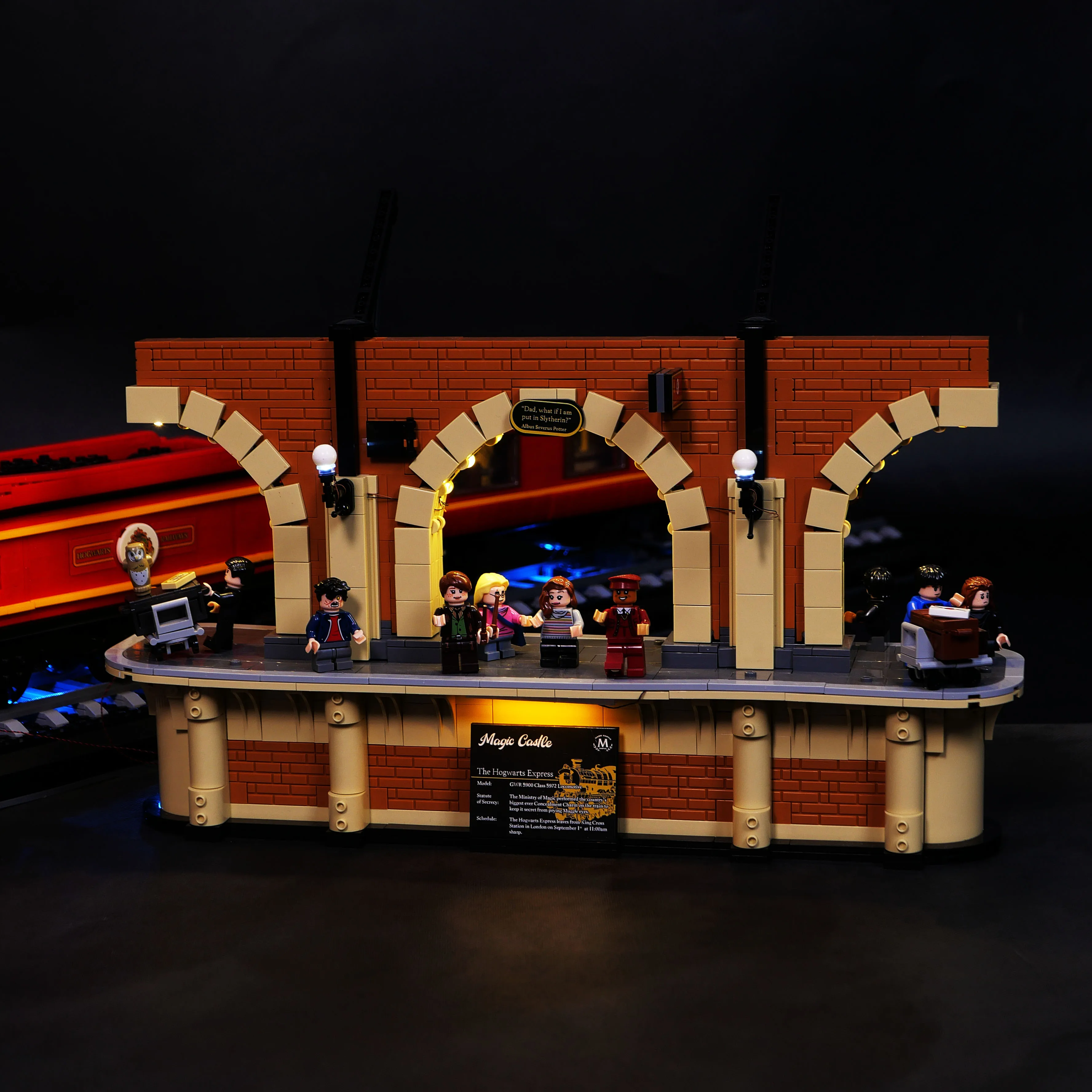 DIY LED Light Kit Magic Express Train LED Kit Remote Light Set for 76405 Steam Locomotive Model (Lights Only)