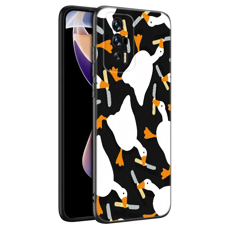 Funny Duck Goose Black Case For Xiaomi Redmi 11 Prime 11A 12C 13C A1 A2 Plus A3 12 4G 10 13R 5G 9A 10A 9C 10C 9i 12R Note 9T