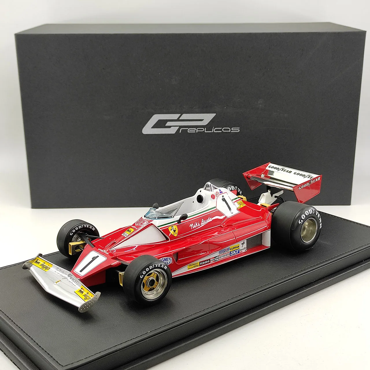 GP Rerplicas Escala 1:18 Ferrari F1 312 T2 Fórmula # 1 modelo de coche de resina