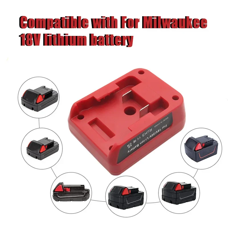 อะแดปเตอร์แบตเตอรี่พร้อมพอร์ตชาร์จเร็วแบบ USB คู่สำหรับแบตเตอรี่ Dewalt 18V 20V Li-Ion สำหรับ Milwaukee18V สำหรับแบตเตอรี่ลิเธียม M18
