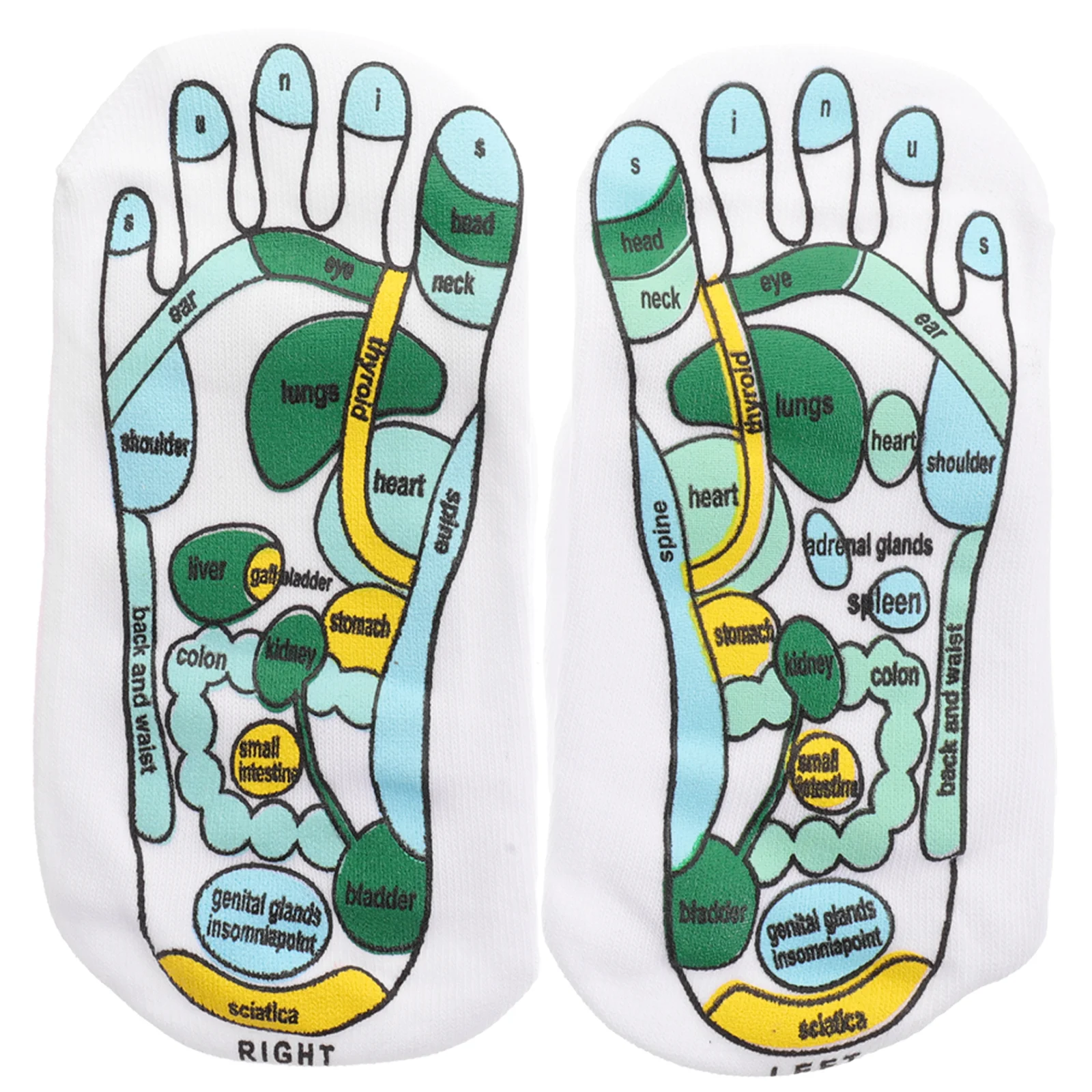 Reflexology Socks for Women Foot Massage Acupoint Printed Acupressure Couples Spandex