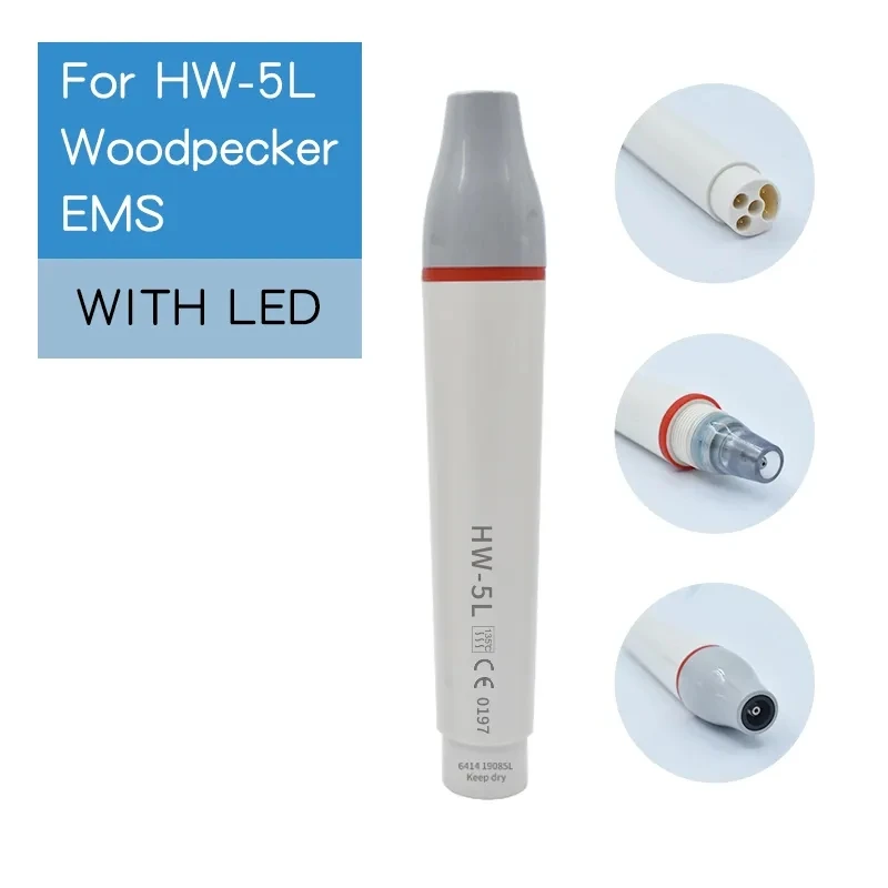 HW-5L Dental Ultrasonic Scaler Handpiece with LED for Woodpecker / EMS Detachable Piezo Scaler Handpiece teeh cleaning