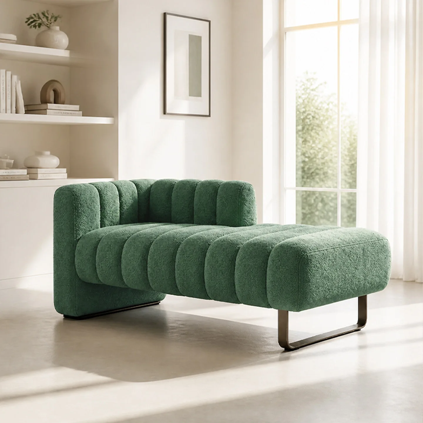 Italian Luxury Living Room Home Stool and Ottoman Queen-sized Recliner Simple Hotel Bedroom Footstool Lazy Queen-sized Sofa