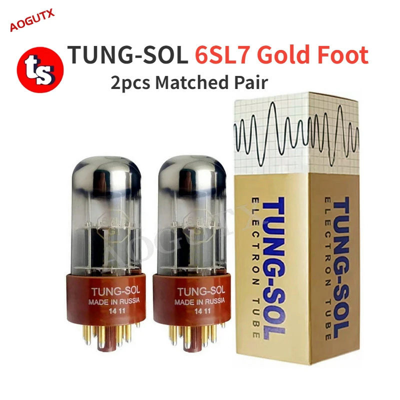 

TUNG-SOL 6SL7 Gold Foot 6SL7GT вакуумная трубка обновление 6N9P 6H9 6H9C HIFI аудио клапан комплект электронных ламп усилителя DIY Aogutx