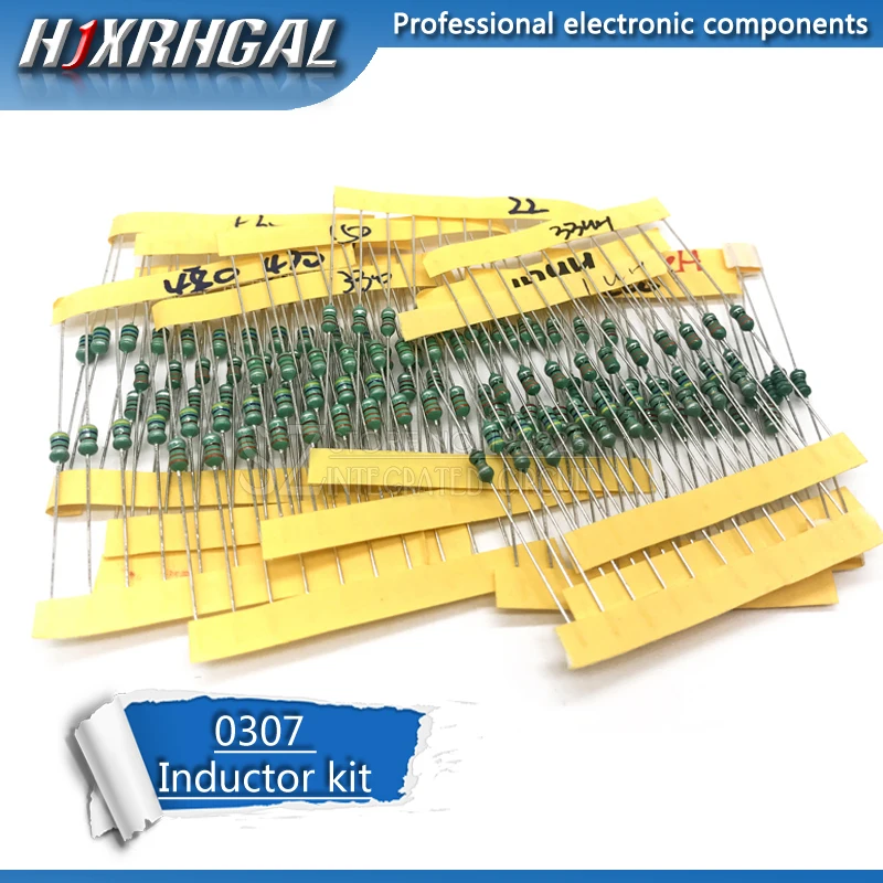 12valuesX10pcs=120pcs 0307 1/4W 0.25W inductor 1uH-1MH component sample Assorted kit new and hjxrhgal