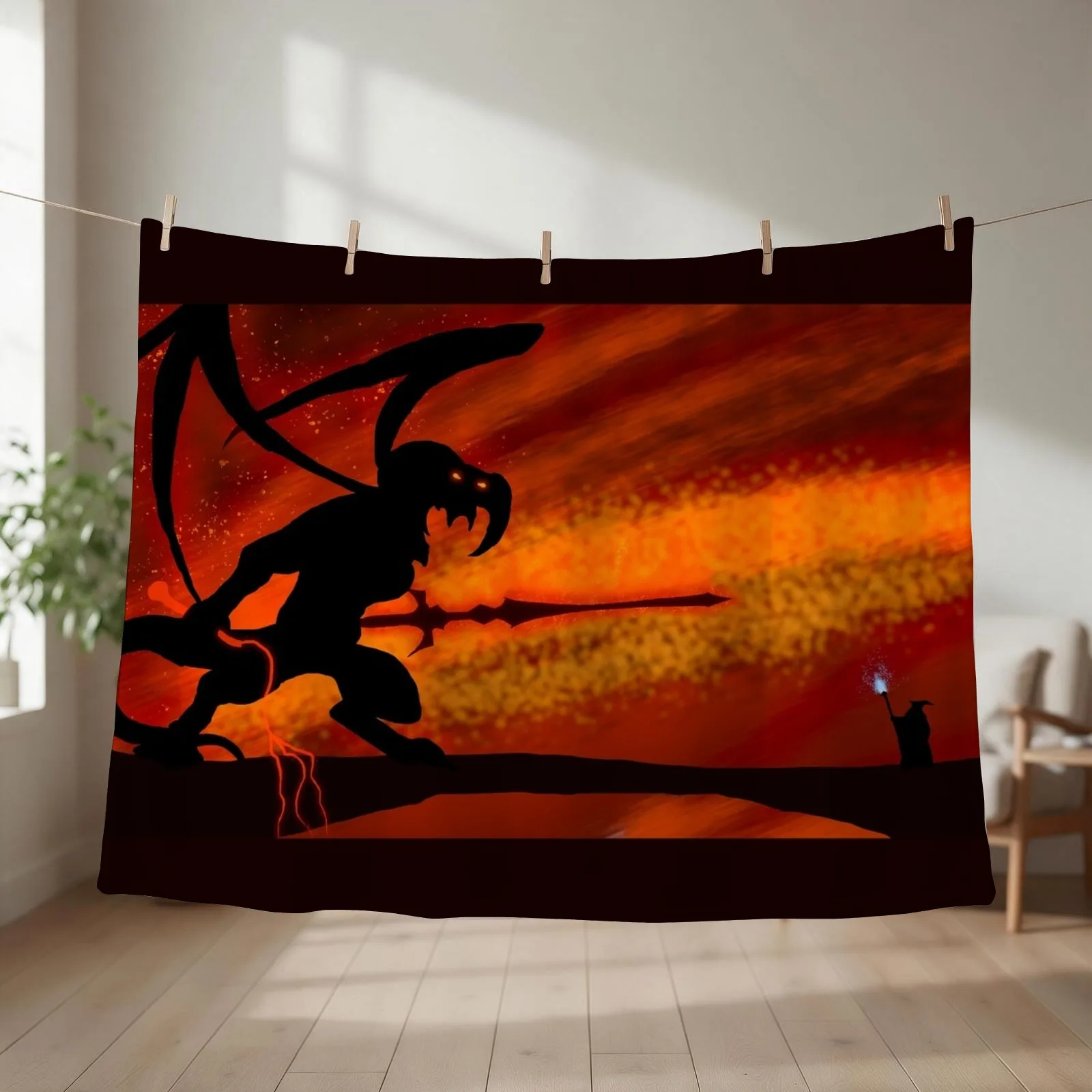 You Shall Not Pass Throw Blanket couch cozy soft plush fuzzy picnic outdoor blanket