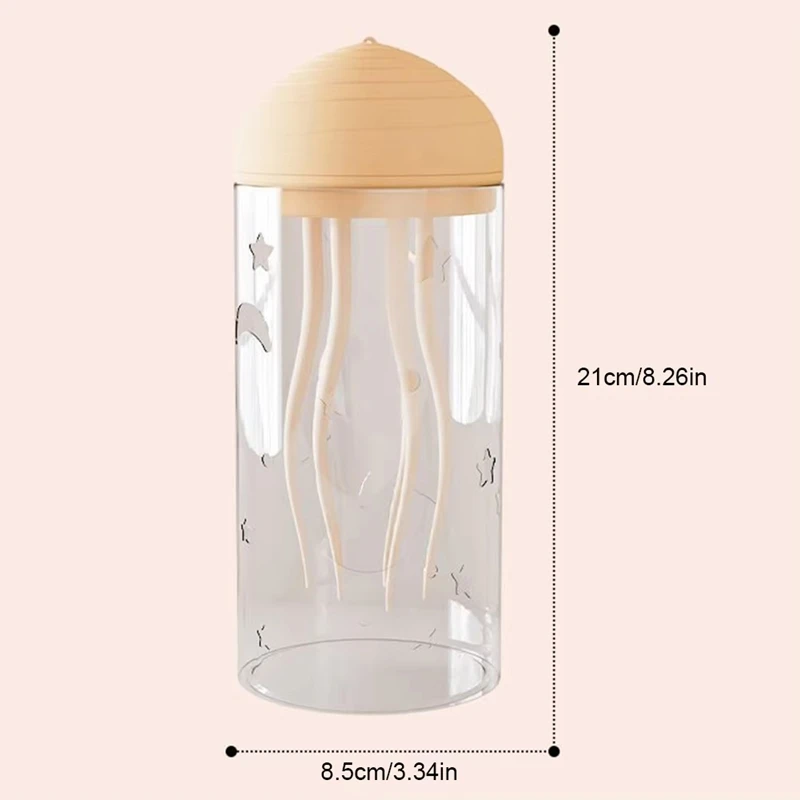 AB09-Rotante Medusa Luce notturna Luce per dormire Controllo vocale Luce d'atmosfera Decorativa Tipo-C Ricarica per desktop
