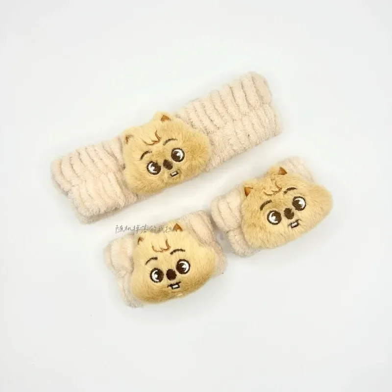 أحدث مجموعة حزام الشعر وأساور المعصم من SKZO 2025، نفس نمط المشاهير، غسول الوجه المحيطي، حزمة الشعر، لون خالص لطيف