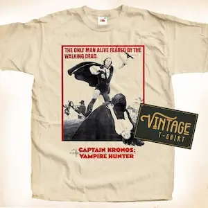 Captain Kronos V1 T shirt Tee Natural Vintage Cotton Movie Poster All Sizes