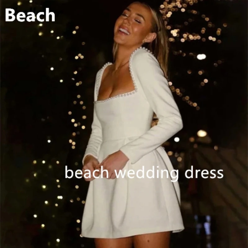 Beach Mermaid Satin Wedding Bride Dresses Halter Backless Bridal Gowns V-Neck Sweep Train Women Formal Party Wedding Gowns