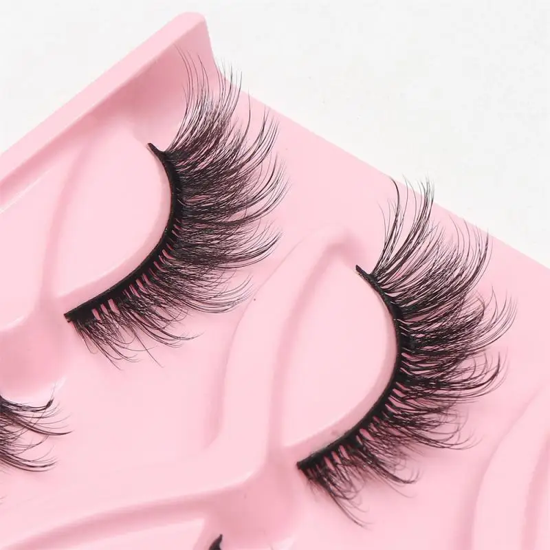 5 Pairs Cat Eye Lashes Faux Mink Eyelashes Natural long Manga Lashes Winged End Eye Elongated Eyelashes Fake Lashes Makeup