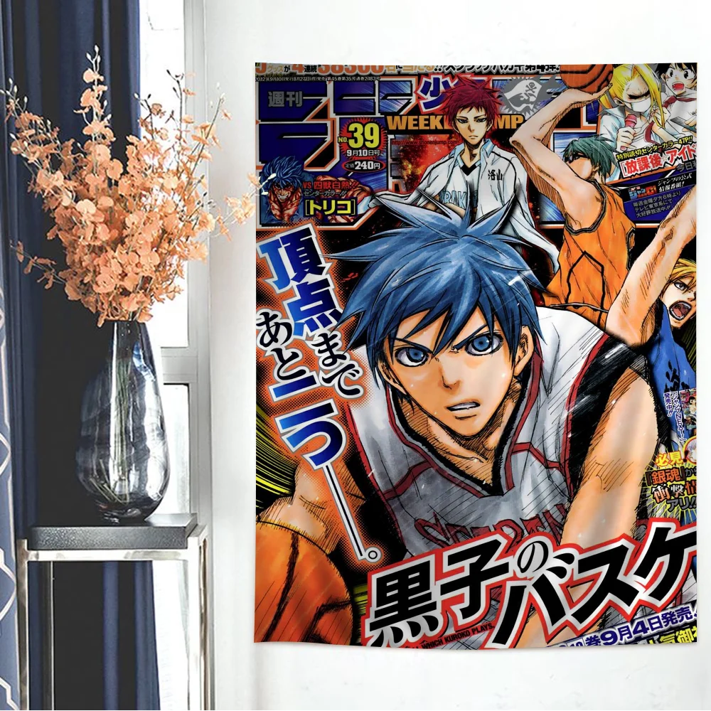 Japanese Anime Kuroko No Basket Tapestry Art Printing Japanese Wall Tapestry Anime Wall Hanging Home Decor