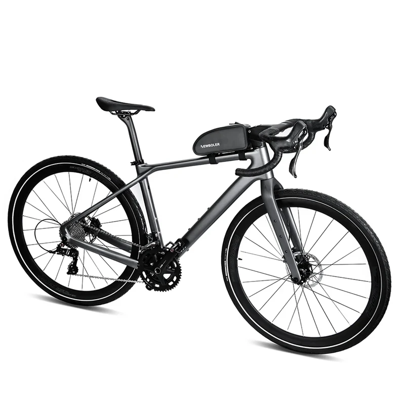 100% Waterproof PVC Leather Bicycle Frame Front Top Tube Bag 2L Large Capacity Cycling Pannier Packing Bike Accessories