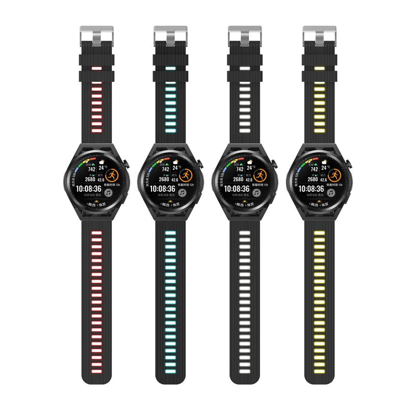 Cinturino sportivo da 22 mm per Huawei HUAWEI Watch GT3 Bracciale in silicone lavabile a sgancio rapido cinturino di ricambio per smartwatch per uomo donna
