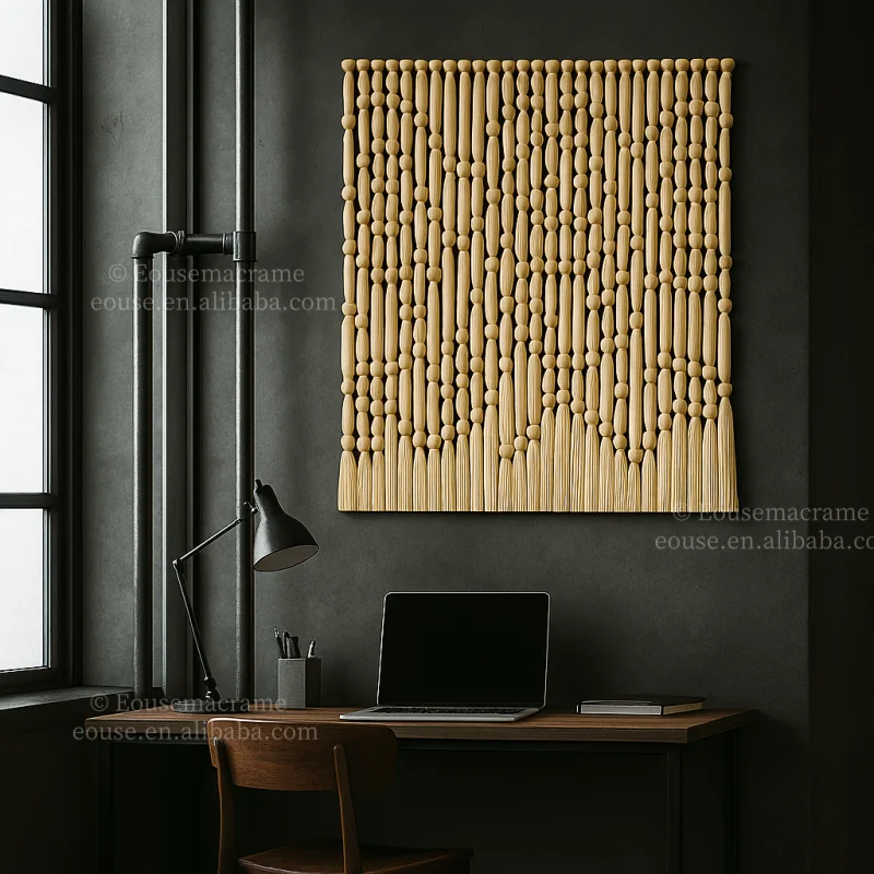 

Luxury Handmade Macrame Wall Hanging Large Woven Tapestry Cotton Rope Art Bohemian Wall Decor for Wedding Gift Home Decoration