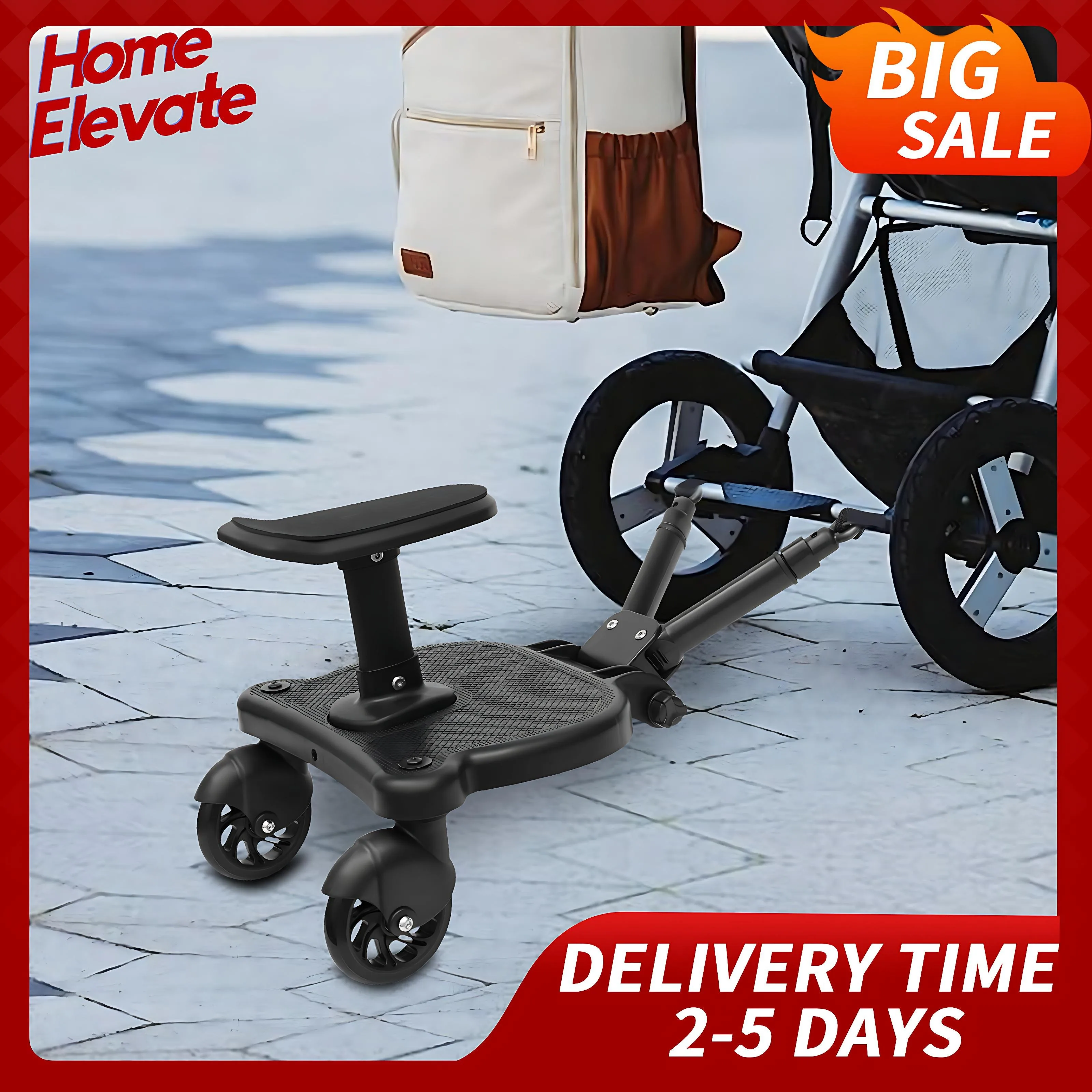 

Универсальная доска для коляски, регулируемая длина, высота, стоячая платформа, самые легкие трехколесные коляски, шоппинг, прогулка, игра