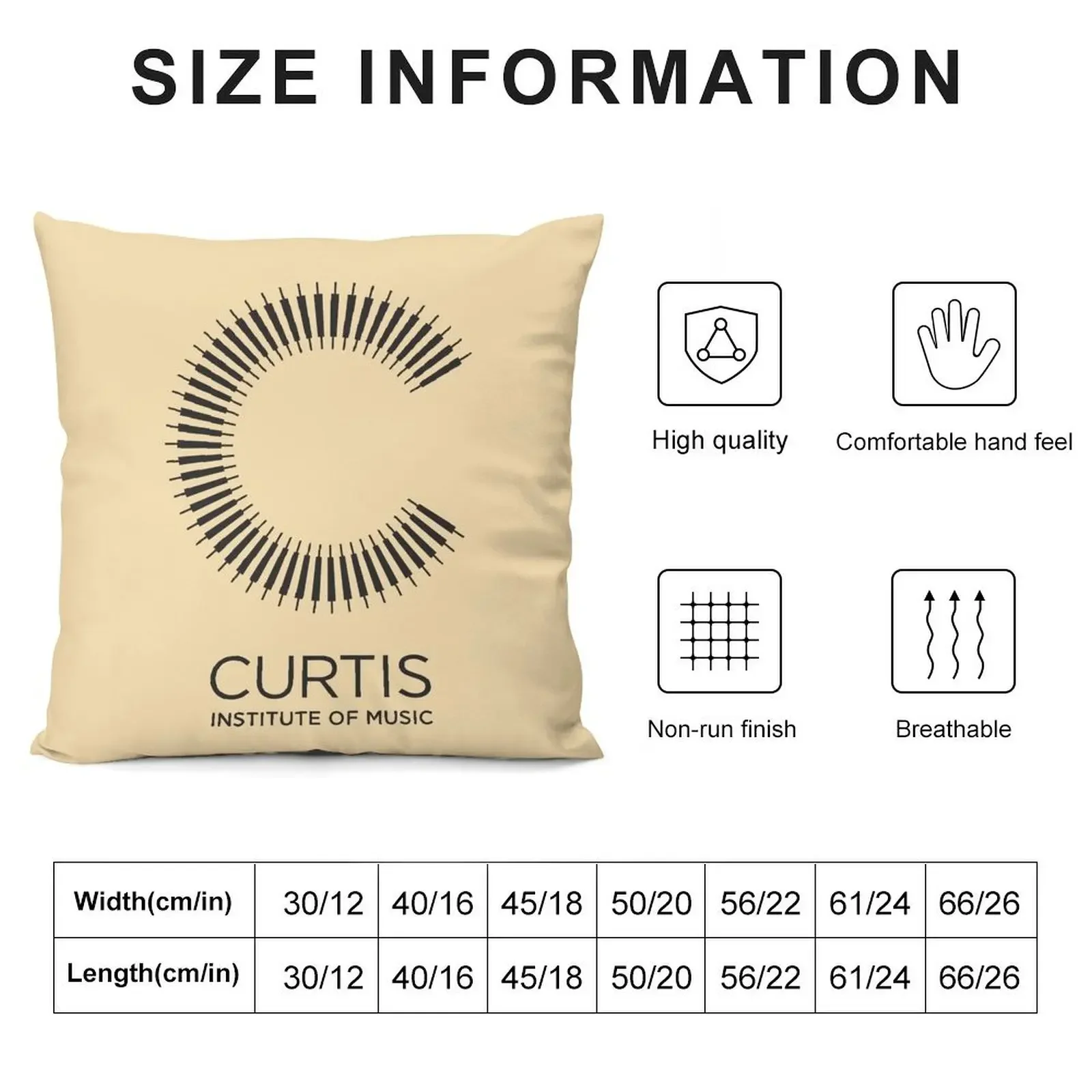 Curtis Institute of Music Throw Pillow pillow cover luxury Cusions Cover pillow