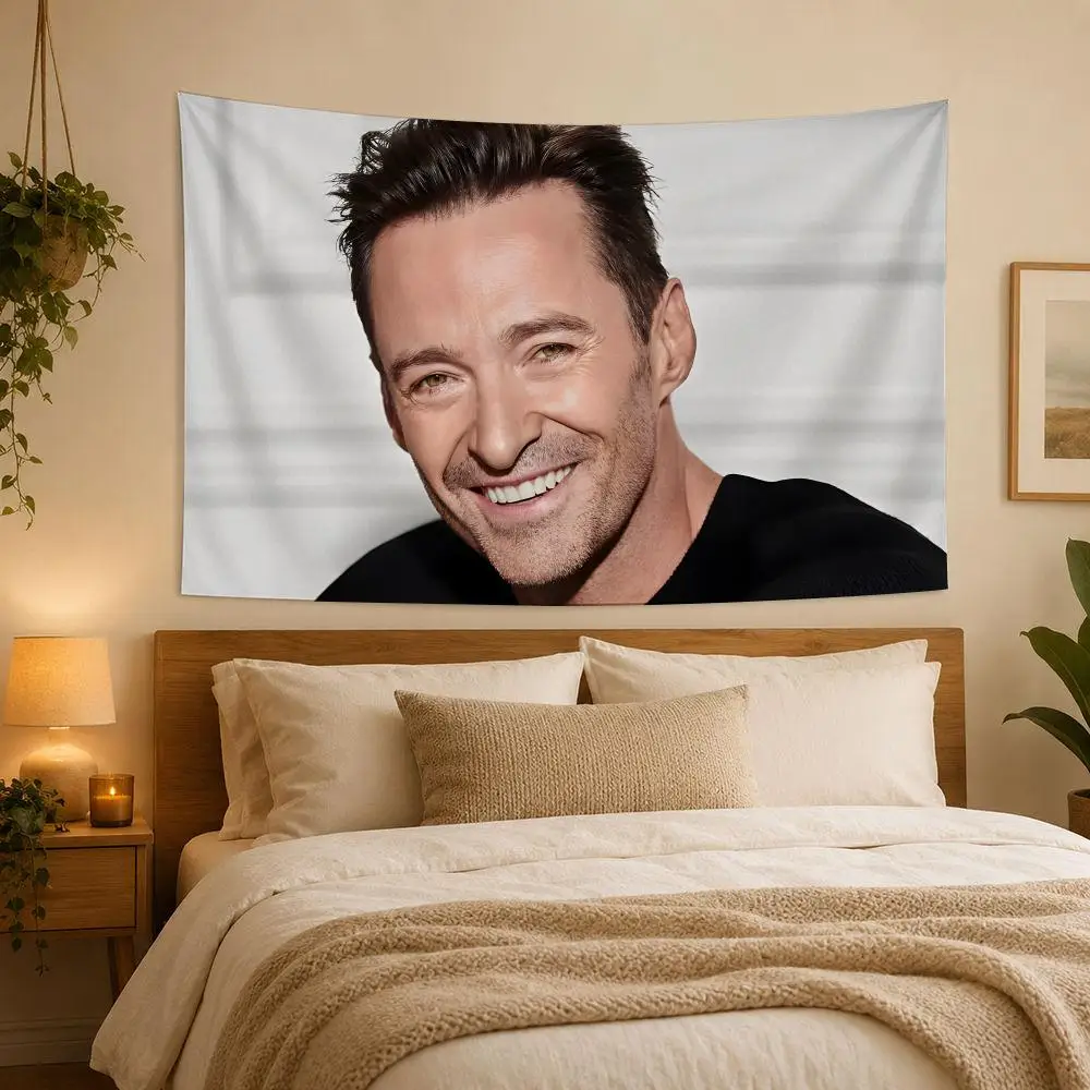 Hugh Jackman Singer Tapestry House Bedroom Living Bar Garden Microfiber Decoration Background