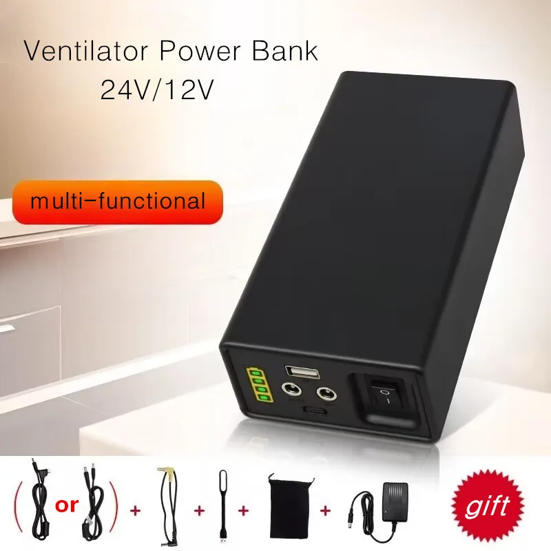 Akumulator 24V 12V 5V 166WH do wentylatora ResMed Awaryjny router litowo-jonowy UPS Power Bank