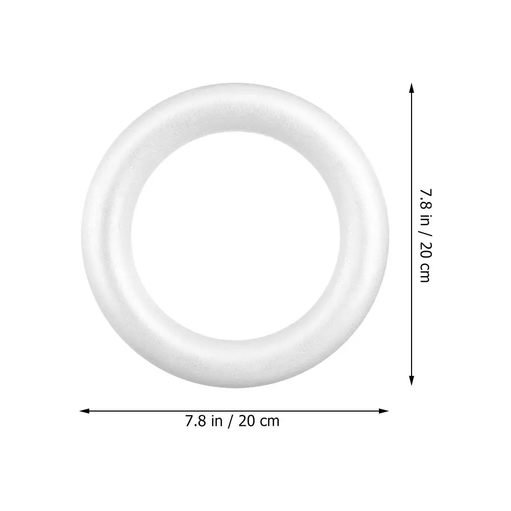 رغوة دائرة ديكور غير مصبوغ الحرفية رغوة خواتم Diy بها بنفسك اللوحة الإلتصاق تلميع ، نماذج فارغة للحرف حفلة عيد الميلاد